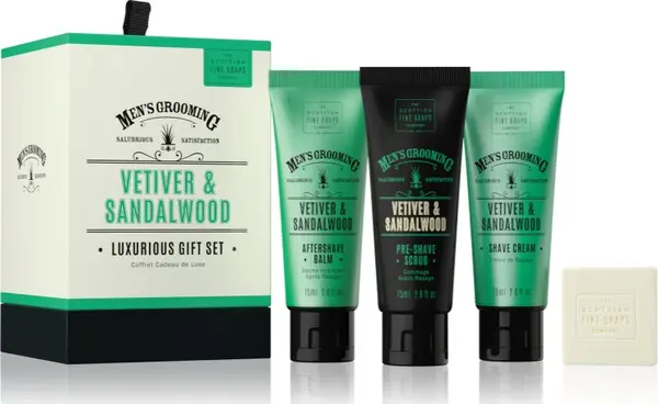 Scottish Fine Soaps Scottish Fine Soaps Men’s Grooming Vetiver & Sandalwood комплект за брадата за мъже