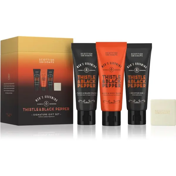 Scottish Fine Soaps Scottish Fine Soaps Thistle & Black Pepper подаръчен комплект за мъже