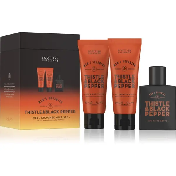 Scottish Fine Soaps Scottish Fine Soaps Thistle & Black Pepper Well Groomed Gift Set подаръчен комплект за мъже