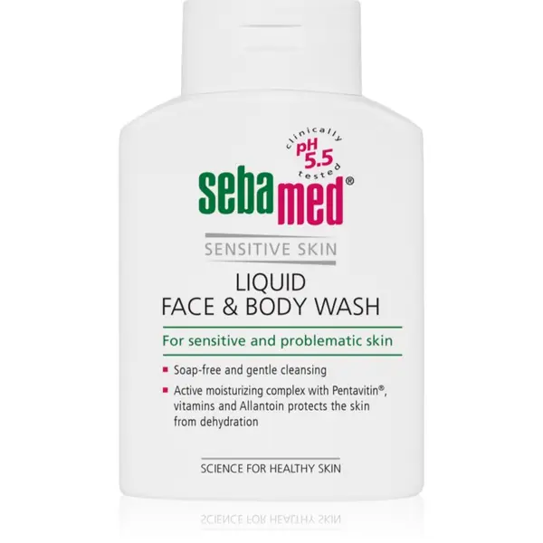 Sebamed Sebamed Face & Body Wash Sensitive Skin нежна миеща емулсиця за тяло и лице за чувствителна кожа 200 мл.