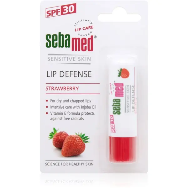 Sebamed Sebamed Sensitive Skin Lip Defense защитен балсам за устни SPF 30 Strawberry 4.7 гр.