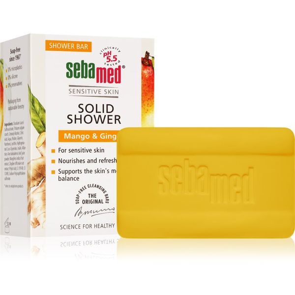 Sebamed Sebamed Sensitive Skin Solid Shower синдет за подхранване и хидратация аромати Mango & Ginger 100 гр.