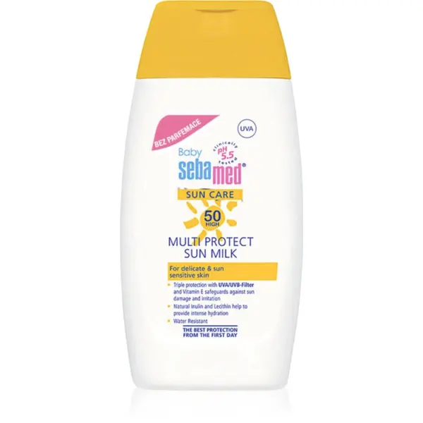 Sebamed Sebamed Sun Care Baby Multi Protect Sun Milk защитно мляко за загар за деца SPF 50+ без парфюм 200 мл.