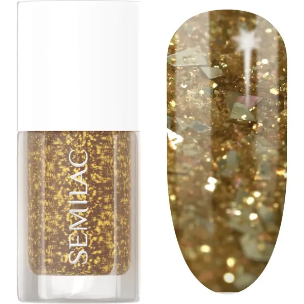 Semilac Semilac Glitter Nails бляскав лак за нокти цвят 042 Flakes of Gold 7 мл.