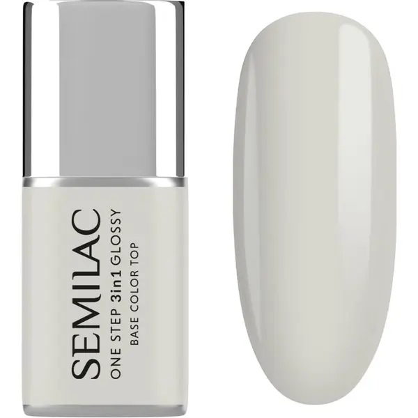Semilac Semilac One Step 3in1 Glossy гел лак за нокти цвят 110 The White 7 мл.