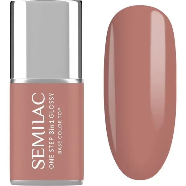 Semilac Semilac One Step 3in1 Glossy гел лак за нокти цвят 235 Peach Beige 7 мл.