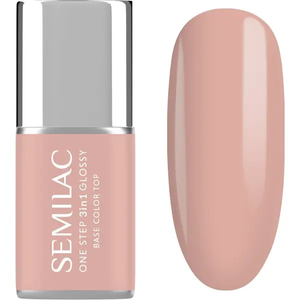 Semilac Semilac One Step 3in1 Glossy гел лак за нокти цвят 450 Light Peach 7 мл.