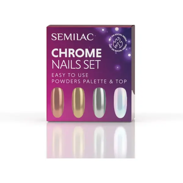 Semilac Semilac Set Chrome Nails подаръчен комплект за нокти