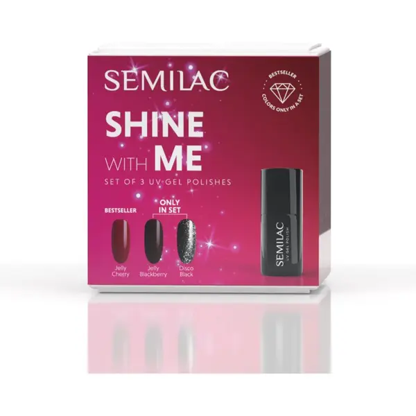 Semilac Semilac Set Shine With Me комплект лак за нокти с използване на UV/LED лампа