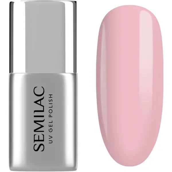 Semilac Semilac UV Gel Base Fiber Base основен лак за нокти с гел цвят Pink Milk 7 мл.
