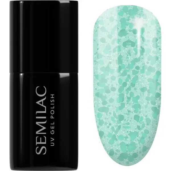 Semilac Semilac UV Hybrid Crushed_ICE гел лак за нокти с използване на UV/LED лампа цвят 495 Mint Glacier 7 мл.