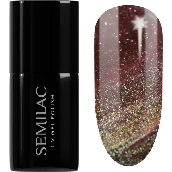 Semilac Semilac UV Hybrid Galaxy Flash гел лак за нокти с използване на UV/LED лампа цвят 824 Digital Red 7 мл.