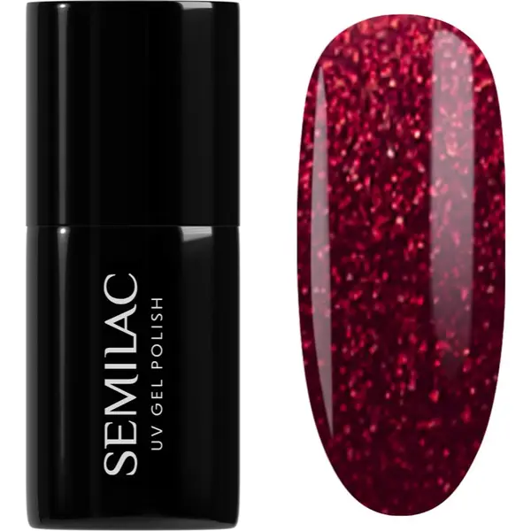 Semilac Semilac UV Hybrid Winter Wonderland гел лак за нокти цвят 955 Holly Berry Red 7 мл.