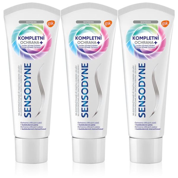 Sensodyne Sensodyne Complete Protection Whitening избелваща паста за зъби 3x75 мл.