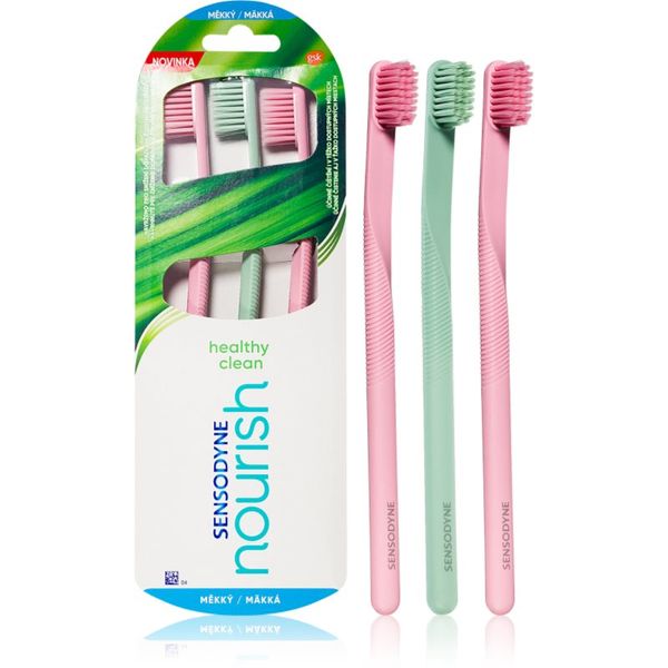 Sensodyne Sensodyne Nourish Healthy Clean четки за зъби 3 бр.