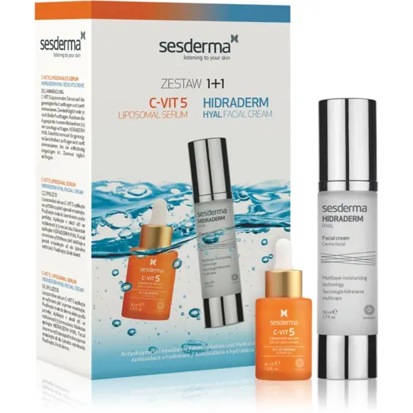 Sesderma Sesderma Set C-Vit 5 + Hidraderm Hyal подаръчен комплект за освежаване и хидратация 2 бр.