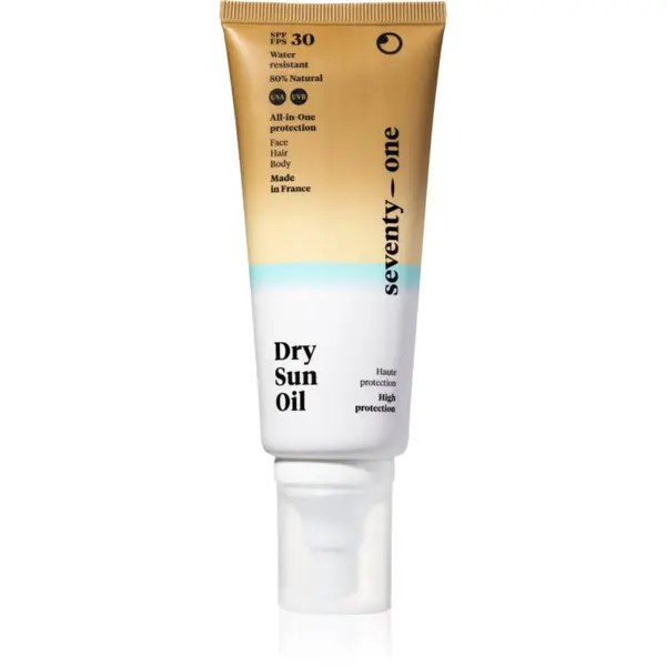 SeventyOne SeventyOne Dry Sun Oil SPF30 слънцезащитно сухо масло за лице, тяло и коса SPF 30 100 мл.