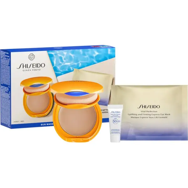 Shiseido Shiseido Expert Sun Protector Tanning Compact Foundation SPF10 подаръчен комплект за жени цвят Honey