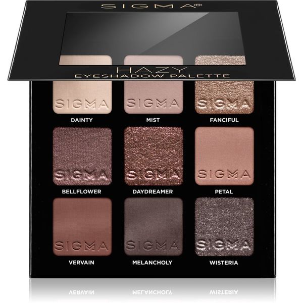 Sigma Beauty Sigma Beauty Eyeshadow Palette Hazy палитра сенки за очи 9 гр.