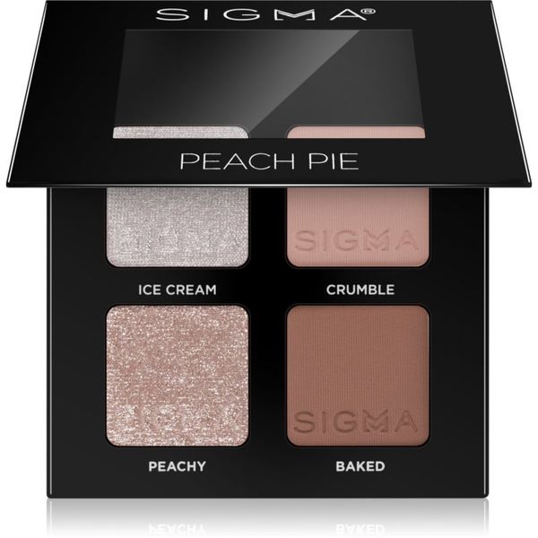 Sigma Beauty Sigma Beauty Quad палитра сенки за очи цвят Peach Pie 4 гр.