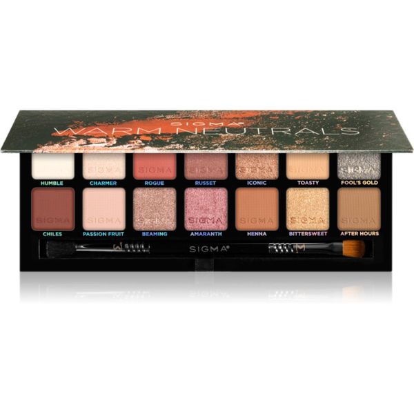 Sigma Beauty Sigma Beauty Warm Neutrals Eyeshadow Palette палитра от сенки за очи 25.5 гр.