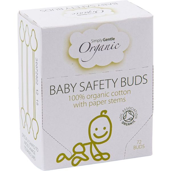 Simply Gentle Simply Gentle Organic Baby Safety Buds клечки за уши за бебета и деца 72 бр.