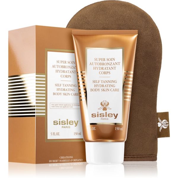 Sisley Sisley Super Soin Self Tanning Hydrating Body Skin Care автобронзант мляко за тяло s aplikační rukavicí 150 мл.