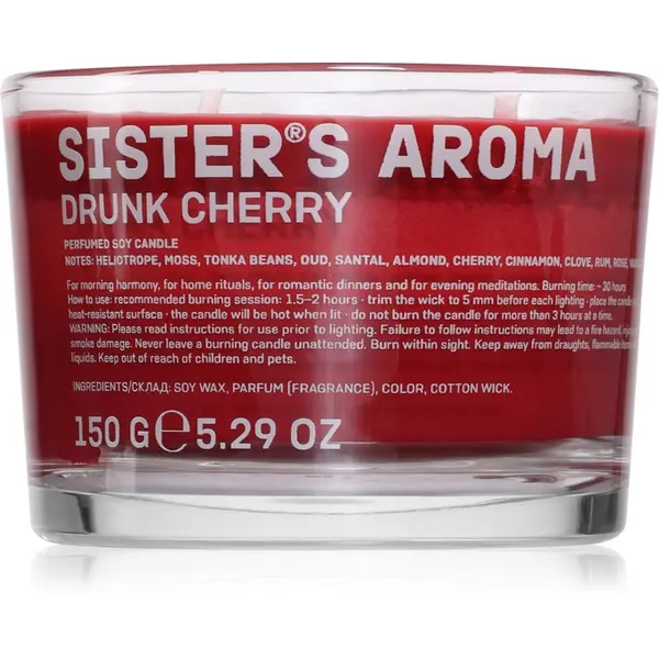 Sister's Aroma Sister's Aroma Drunk Cherry ароматна свещ 150 гр.