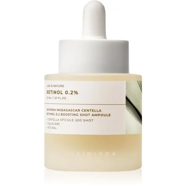 SKIN1004 SKIN1004 Lab In Nature Retinol 0.2% Boosting Shot Ampoule регенериращ серум против бръчки увеличаващ еластичността на кожата 30 мл.