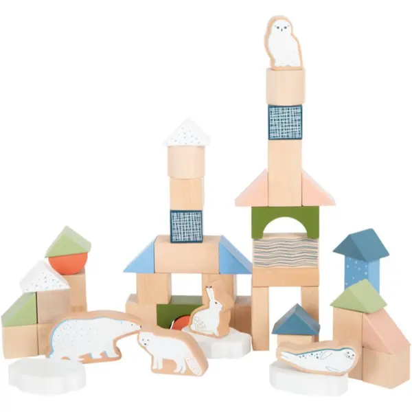 Small foot Small foot Wooden Building Blocks Dino кубчета от дърво 12 m+ 20 бр.