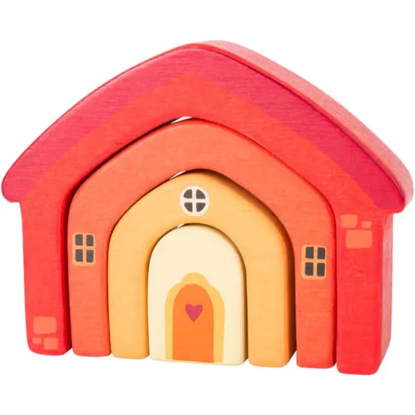 Small foot Small foot Wooden Building Blocks House играчка за подреждане от дърво 12 m+ 4 бр.
