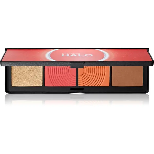 Smashbox Smashbox Halo Sculpt + Glow Face Palette палитра с хайлайтъри и ружове цвят Coral Saturation 15,7 гр.