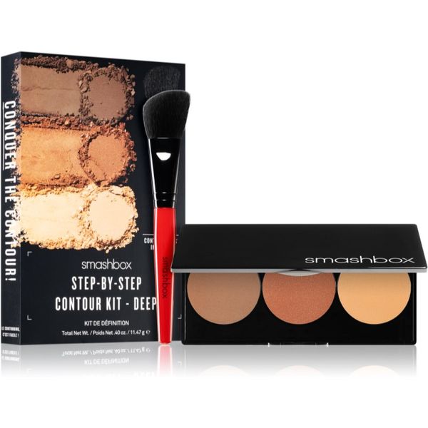 Smashbox Smashbox Step By Step Contour Kit контурираща палитра за лице с четка цвят Medium/Dark 11.47 гр.