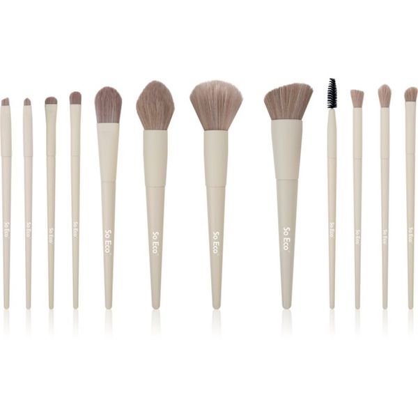 So Eco So Eco Flawless 12 Piece Brush Set Complexion Sponge комплект четки