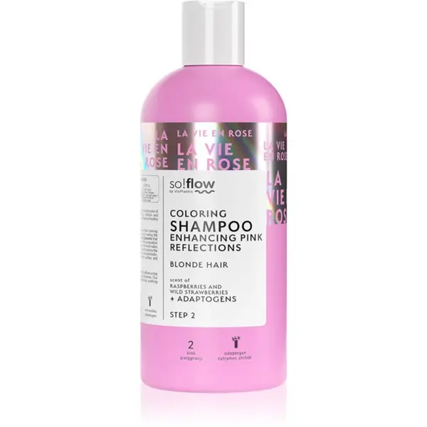 so!flow so!flow Coloring Shampoo Blonde Hair тониращ шампоан за руса коса цвят Pink 300 мл.
