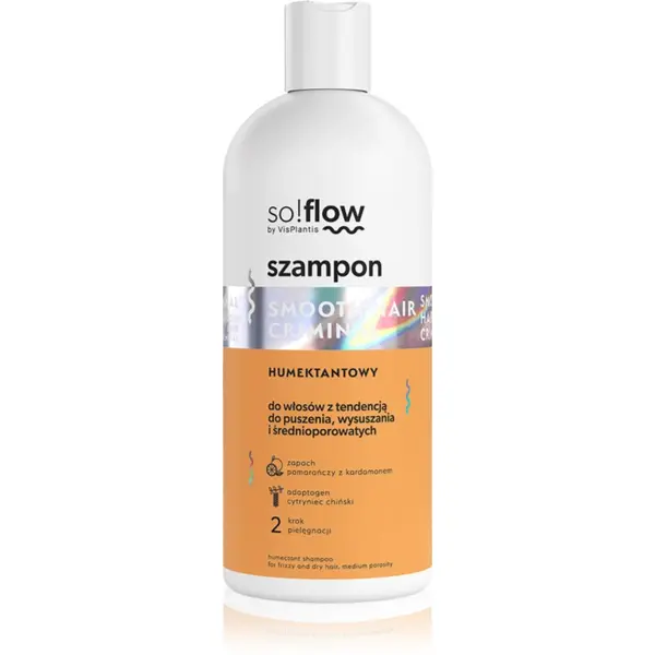 so!flow so!flow Frizzy and Dry Hair Humectant Shampoo изглаждащ шампоан против цъфтене 300 мл.