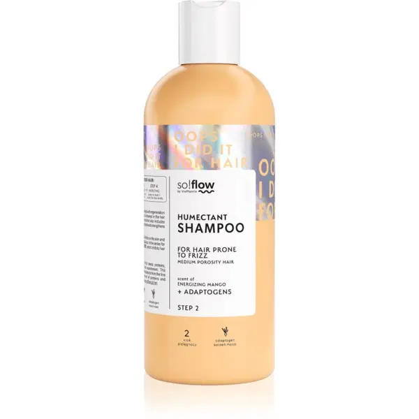 so!flow so!flow Medium Porosity Hair Humectant Shampoo изглаждащ шампоан против цъфтене 400 мл.