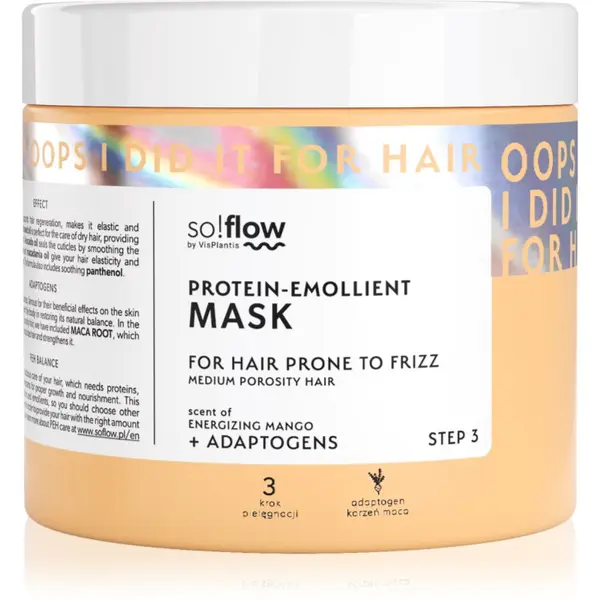 so!flow so!flow Medium Porosity Hair Protein-Emollient Mask маска за коса против цъфтене 400 мл.