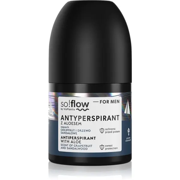 so!flow so!flow Men Antiperspirant рол- он против изпотяване за мъже Aloe scent of Grapefruit and Sandalwood 50 мл.