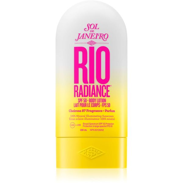 Sol de Janeiro Sol de Janeiro Rio Radiance озаряващ и хидратиращ лосион за защита на кожата SPF 50 200 мл.