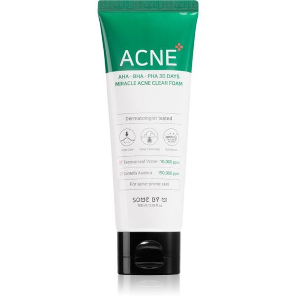 Some By Mi Some By Mi AHA∙BHA∙PHA 30 Days Miracle дълбокопочистваща пяна за проблемна кожа, акне 100 мл.