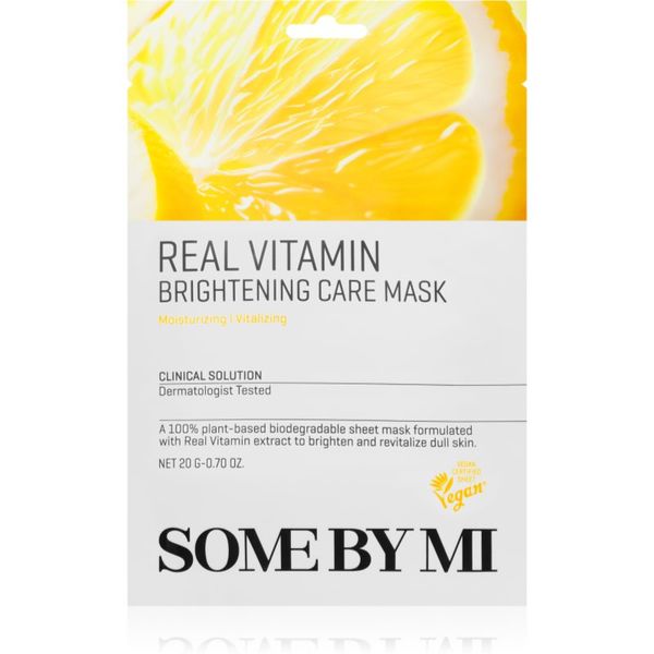 Some By Mi Some By Mi Clinical Solution Vitamin Brightening Care Mask озаряваща платнена маска с антиоксидантен ефект 20 гр.