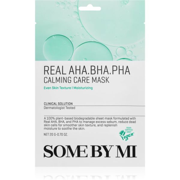 Some By Mi Some By Mi Daily Solution AHA∙BHA∙PHA Calming Care успокояваща платнена маска за проблемна кожа 20 гр.