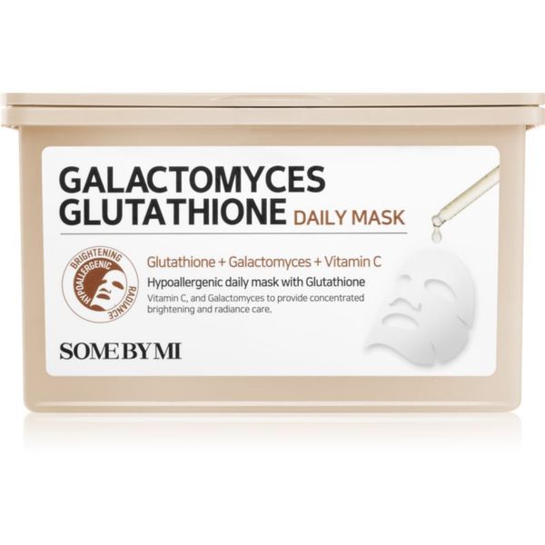 Some By Mi Some By Mi Galactomyces Glutathione Daily Mask Pack озаряваща платнена маска големи опаковки 24 бр.
