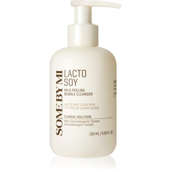 Some By Mi Some By Mi Lactosoy Mild Bubble Peeling Cleanser нежно почистващ пилинг за чувствителна кожа на лицето 180 мл.