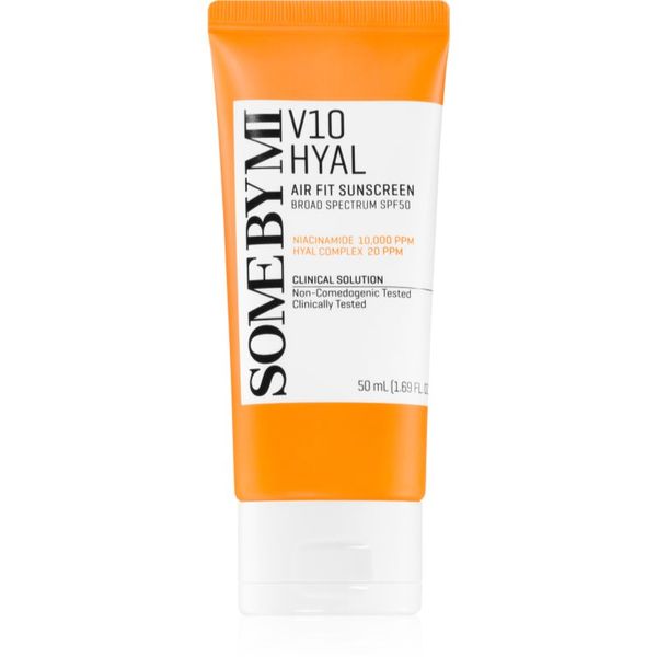 Some By Mi Some By Mi V10 Hyal Air Fit Sunscreen лек защитен крем за лице SPF 50+ 50 мл.