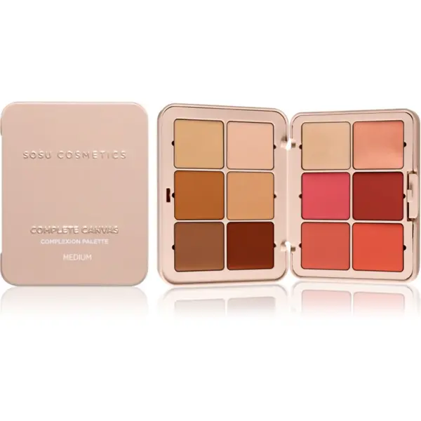 SOSU Cosmetics SOSU Cosmetics Complete Canvas Complexion Palette мултифункционална палитра за лице цвят Medium 26.4 гр.