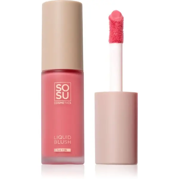 SOSU Cosmetics SOSU Cosmetics Liquid Blush Satin течен руж цвят Pink Pop 9 мл.