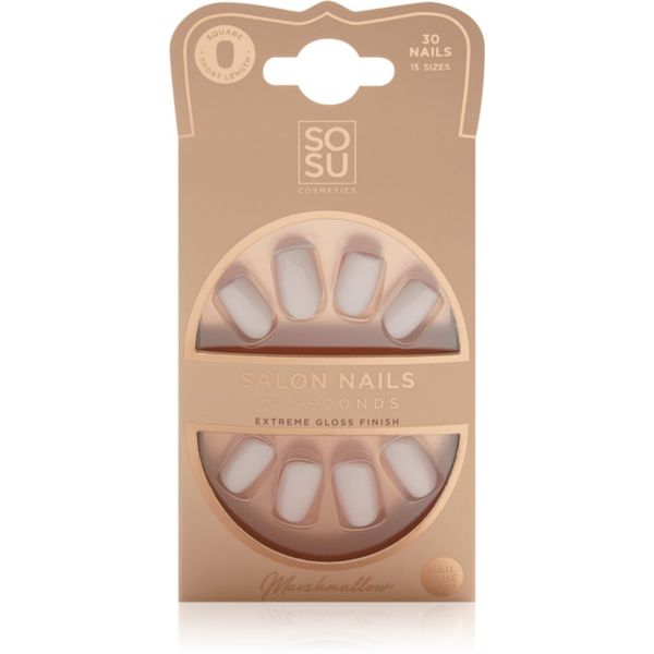 SOSU Cosmetics SOSU Cosmetics Salon Nails Изкуствени нокти цвят Marshmallow 30 бр.