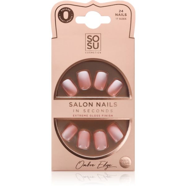 SOSU Cosmetics SOSU Cosmetics Salon Nails Изкуствени нокти цвят Ombre Edge 24 бр.